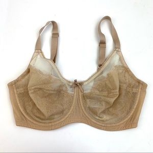 Wacoal Lace Bra Size 34DD Unpadded with Underwire